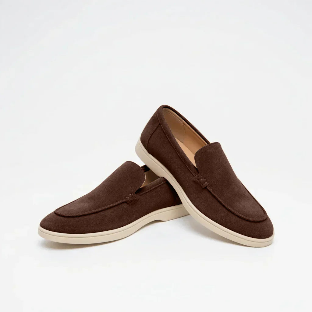 Azure Blue MONACO Suede Loafers - Old Money Style