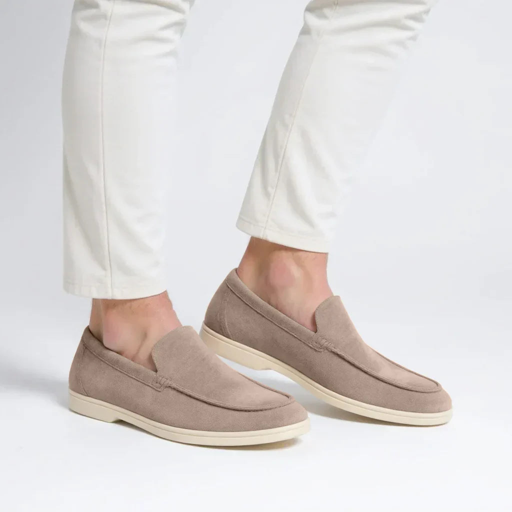 Chocolate Brown Suede MONACO Loafers - Classic Elegance